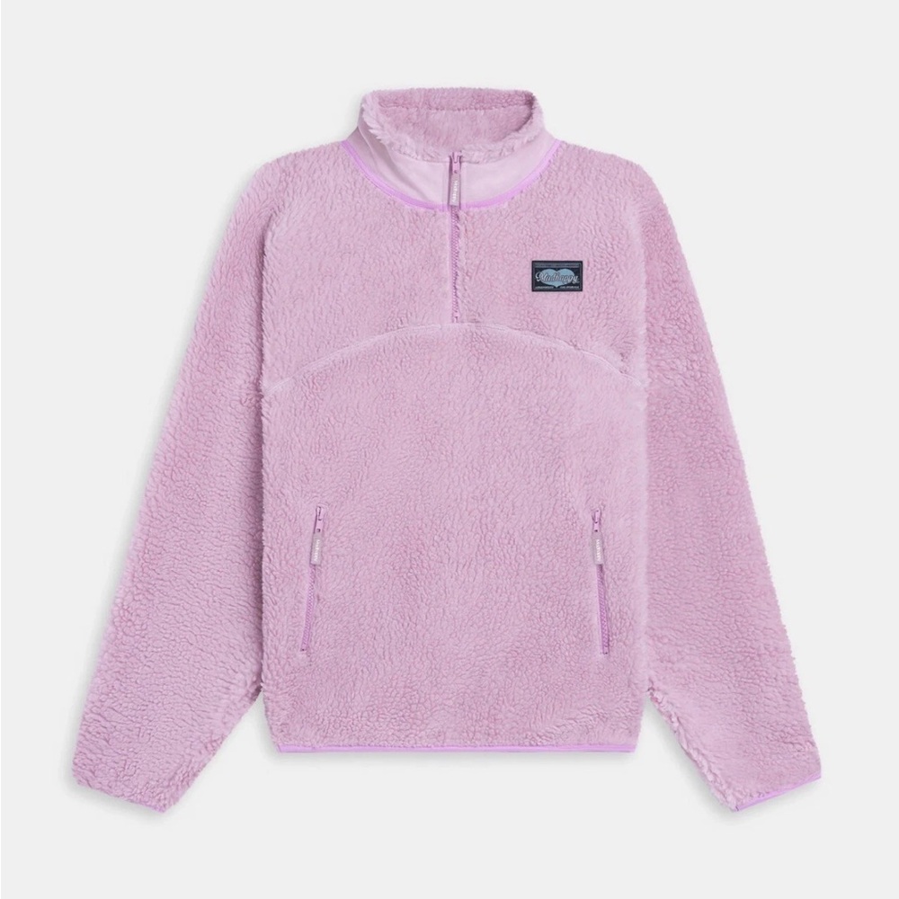 Madhappy Fall Sherpa Half Zip size Small in Lilac - Picture 2 of 9